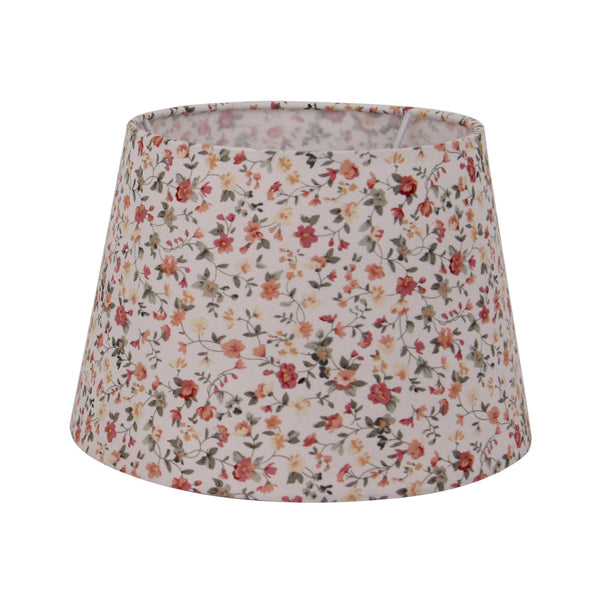 Pantalla de lámpara de tambor floral variada - Crema - 20, 25 o 30 cm - Diseño romántico