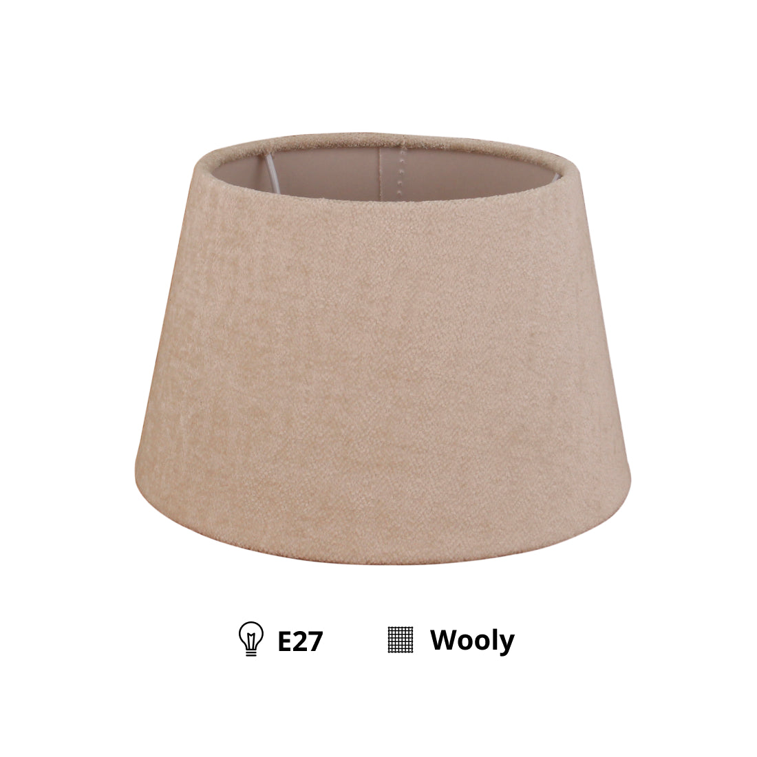 Various Drum Shade Round – Dark Grey - Wooly - Ø20 or 30 cm