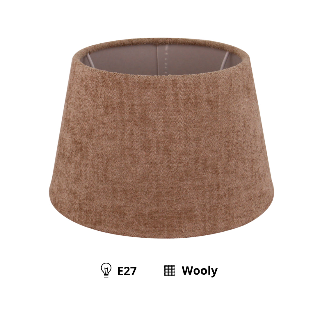 Various Drum Shade Round – Taupe - Wooly - Ø20 or 25 cm