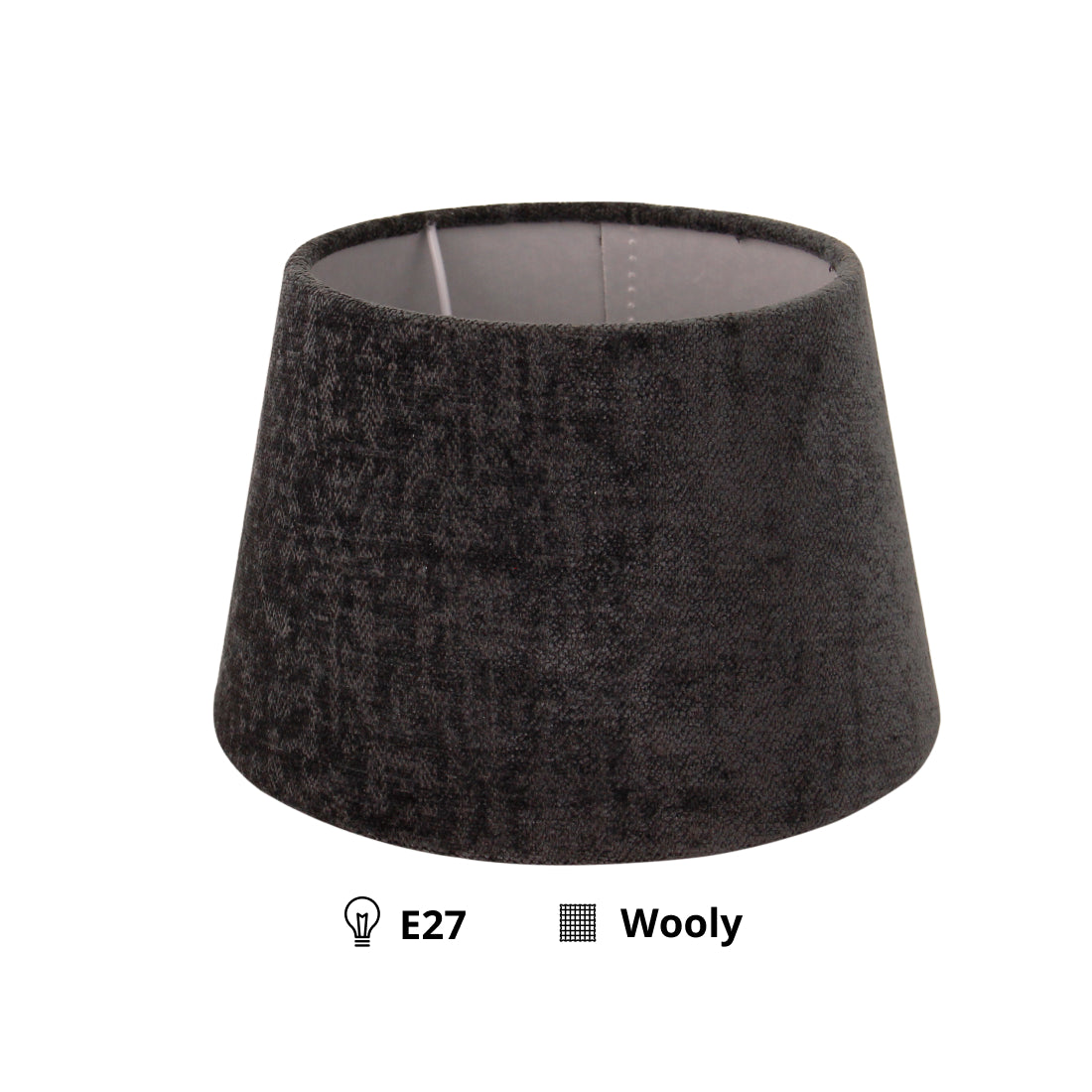 Various Drum Shade Round – Dark Grey - Wooly - Ø20 or 30 cm