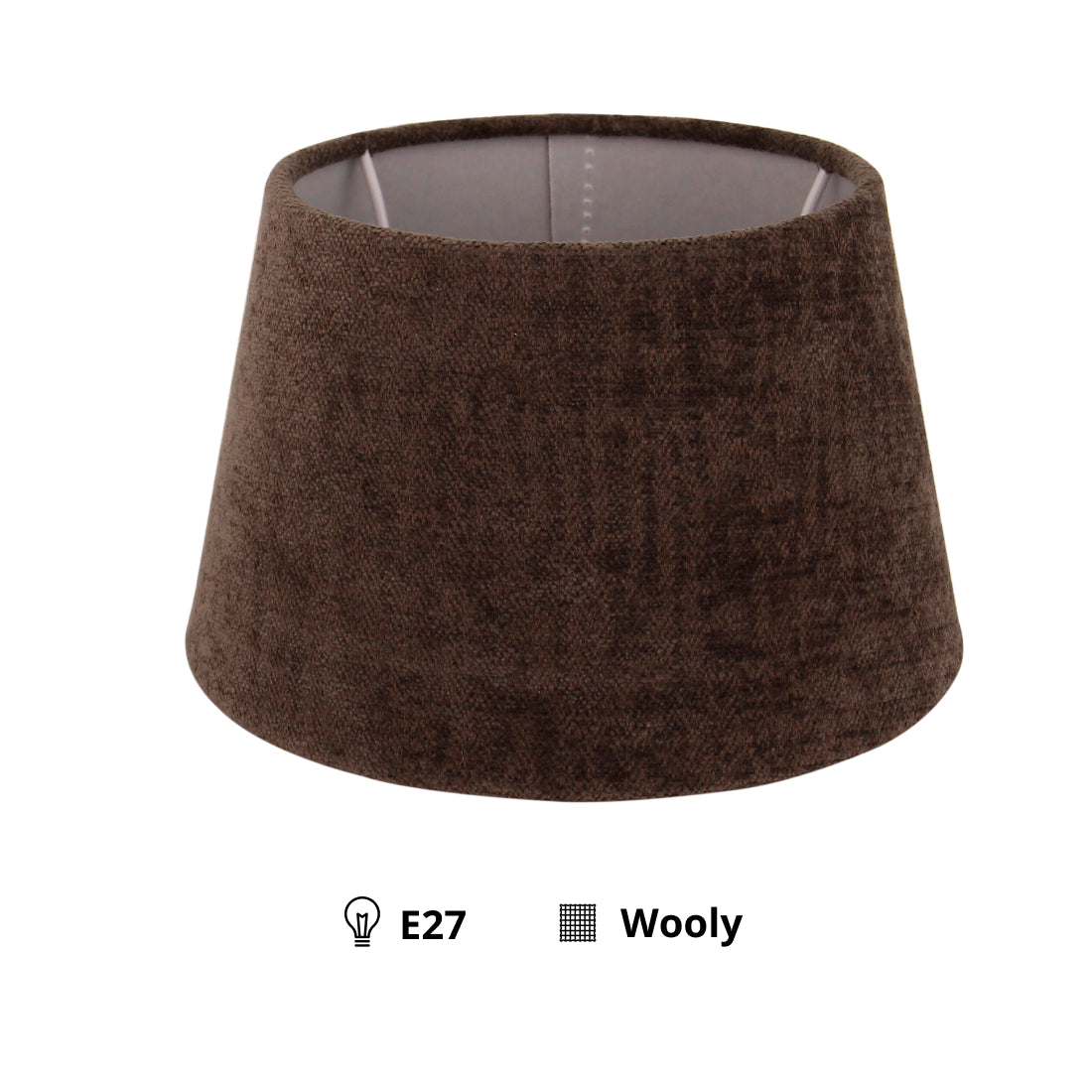 Various Drum Shade Round – Dark Grey - Wooly - Ø20 or 30 cm