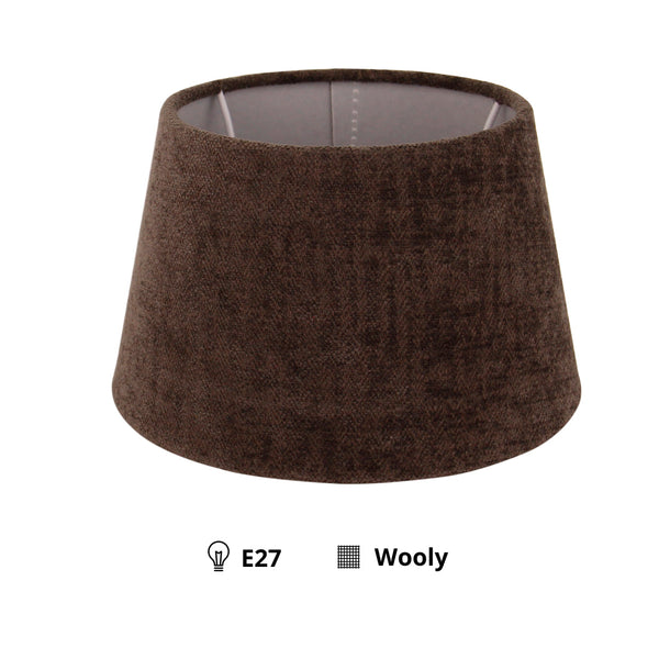 Various Drum Shade Round – Dark Grey - Wooly - Ø20 or 30 cm