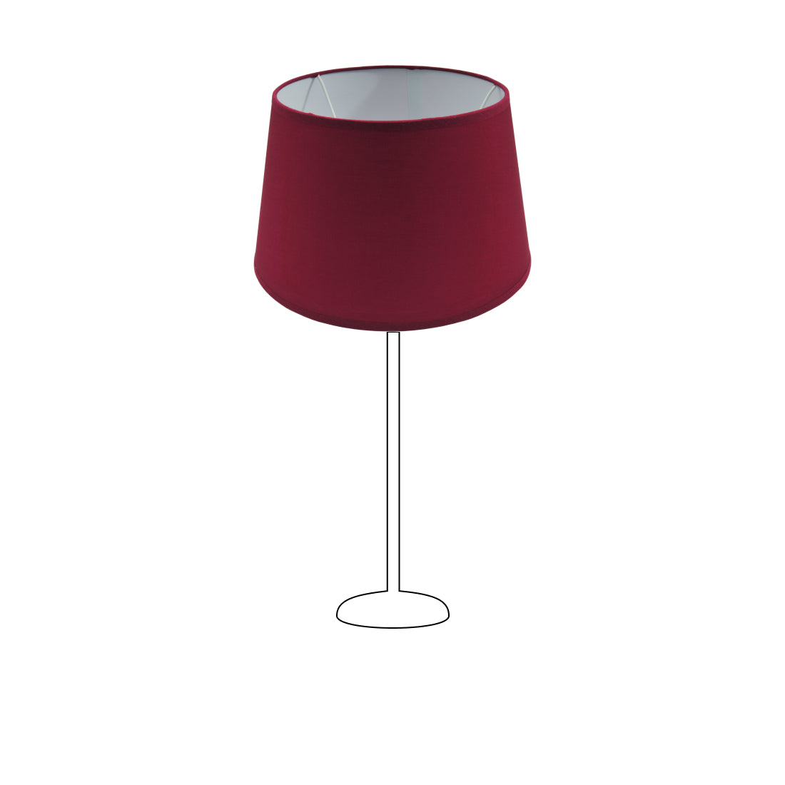 Various Drum Round Lampshades - Red - 25, 30 or 35 cm