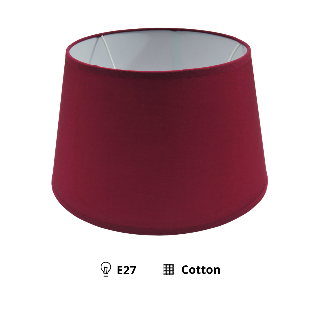 Various Drum Round Lampshades - Red - 25, 30 or 35 cm