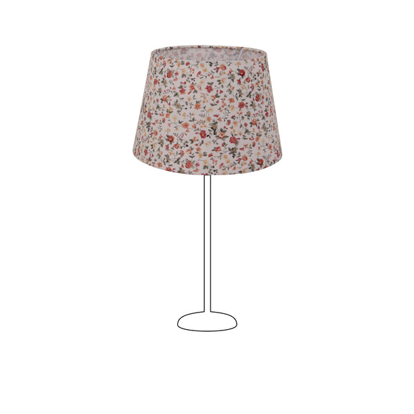 Pantalla de lámpara de tambor floral variada - Crema - 20, 25 o 30 cm - Diseño romántico