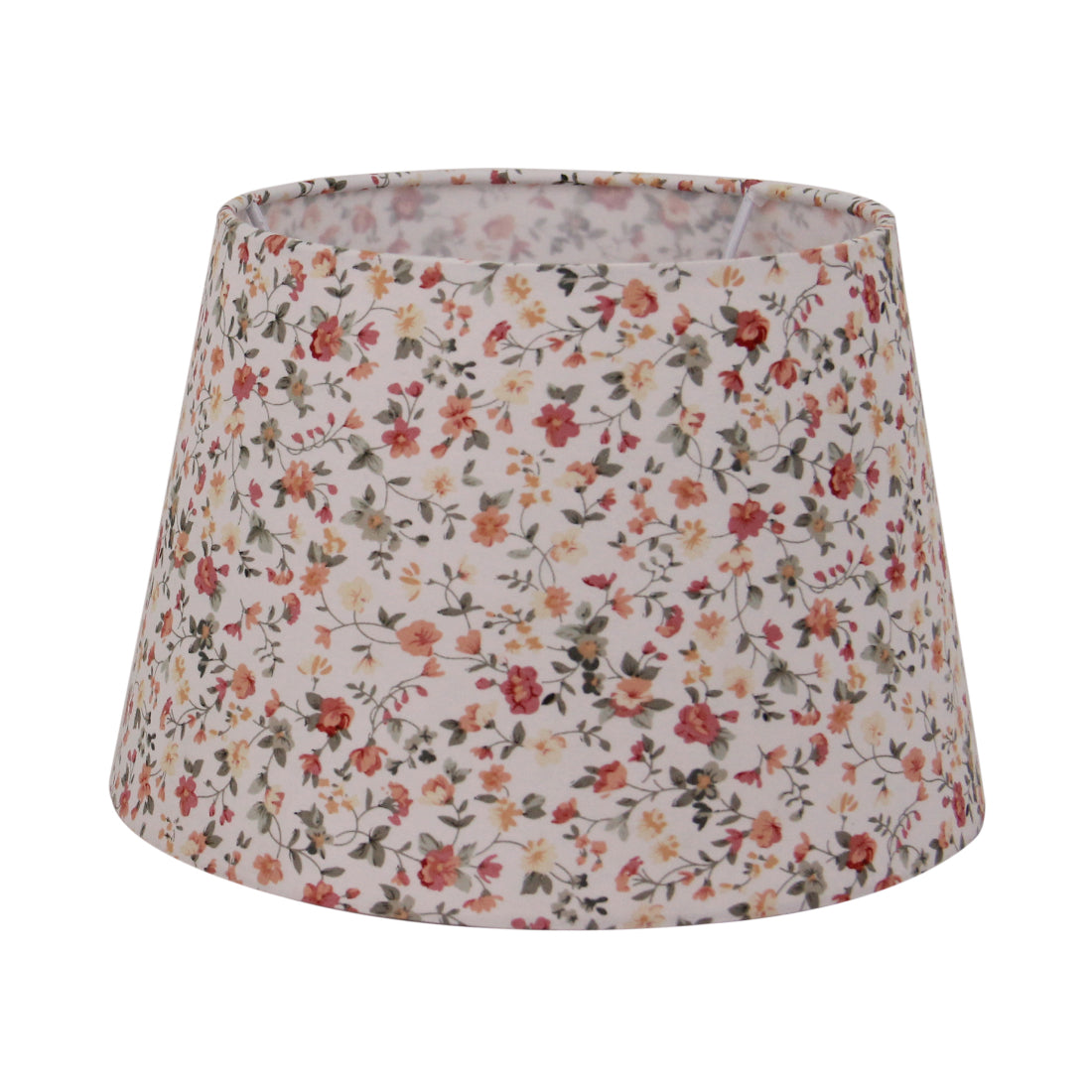 Pantalla de lámpara de tambor floral variada - Crema - 20, 25 o 30 cm - Diseño romántico