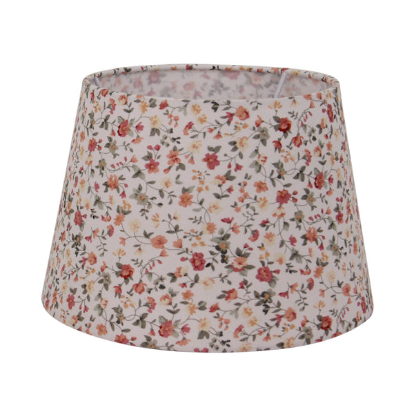 Pantalla de lámpara de tambor floral variada - Crema - 20, 25 o 30 cm - Diseño romántico