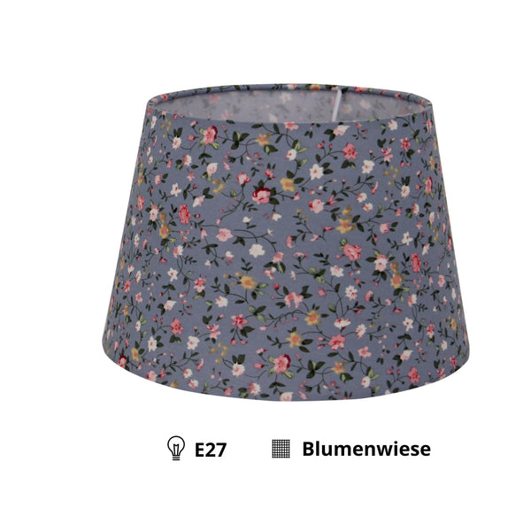 Vari paralumi a tamburo rotondi - Azzurro chiaro – 20, 25 o 30 cm – Design romantico