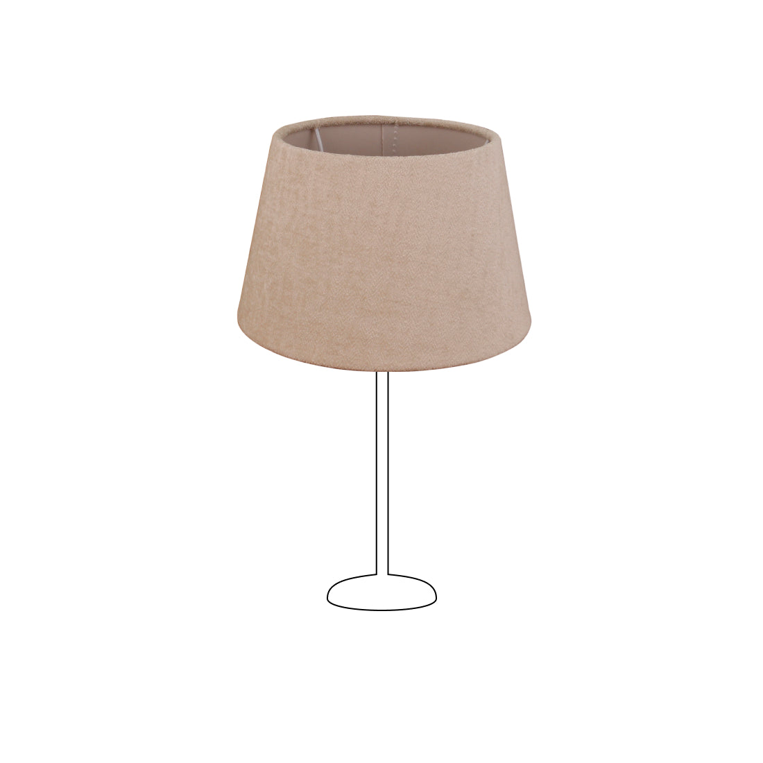 Pantalla de tambor redonda variada – Crema - Wooly - Ø20, 25 o 30 cm