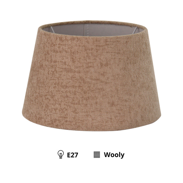 Various Drum Shade Round – Taupe - Wooly - Ø20 or 25 cm