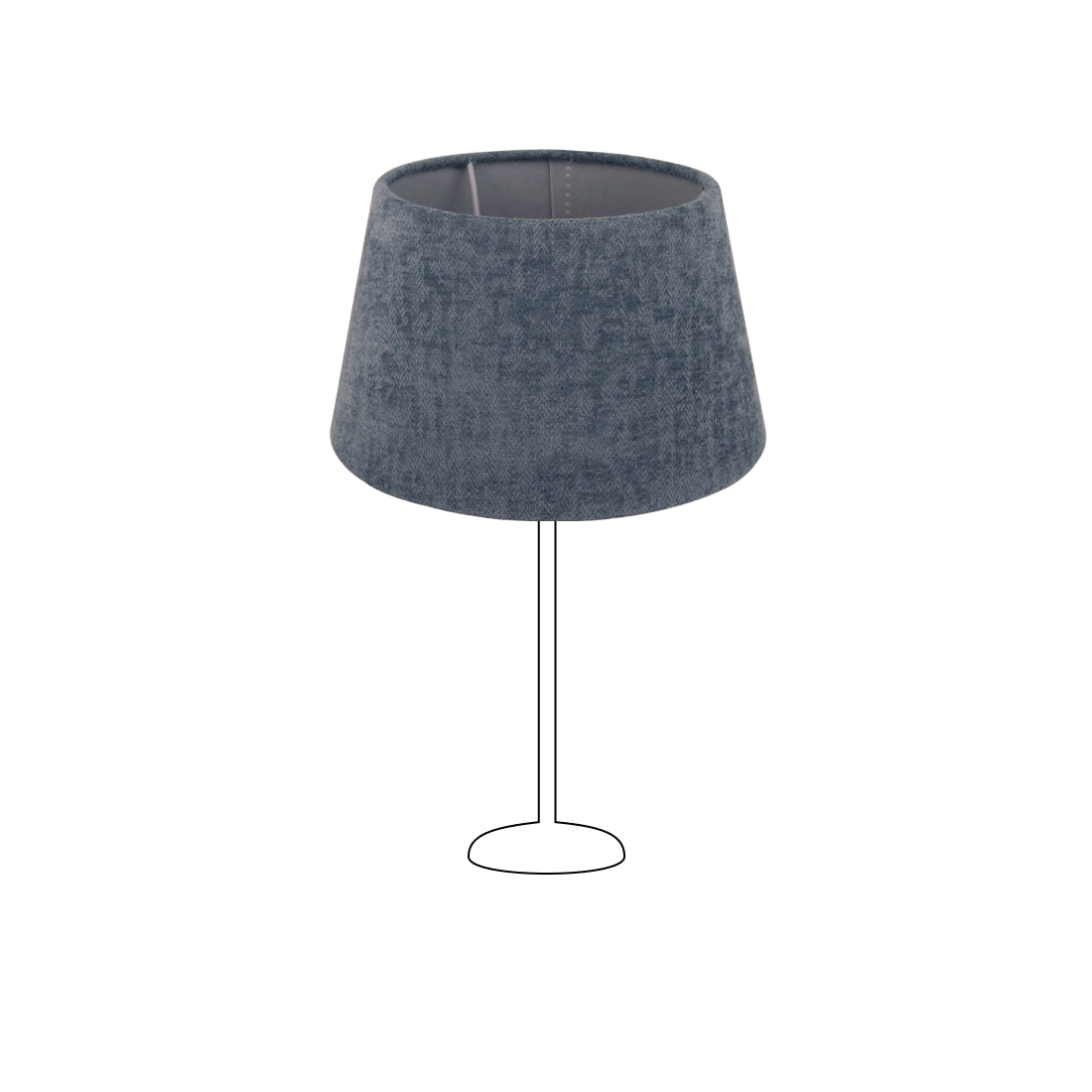 Abat-jour rond en tambour varié – Bleu clair - Wooly - Ø20, 25 ou 30 cm