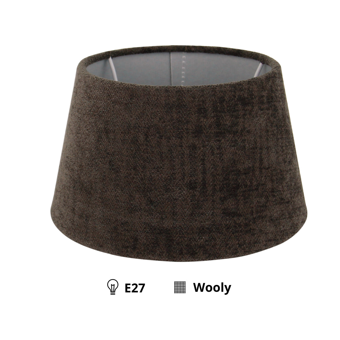 Various Drum Shade Round – Dark Grey - Wooly - Ø20 or 30 cm