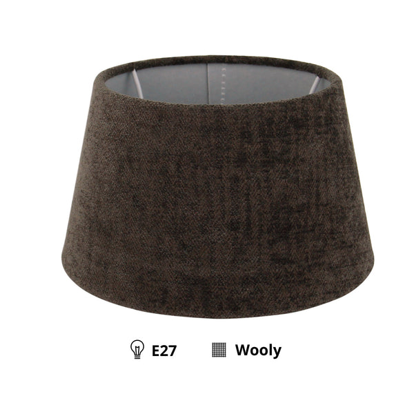 Various Drum Shade Round – Dark Grey - Wooly - Ø20 or 30 cm