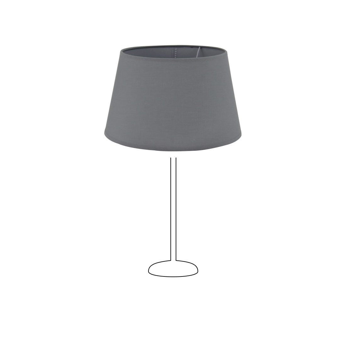 Various Drum Lampshade - Cotton in Gray - Cotton - Ø20 cm