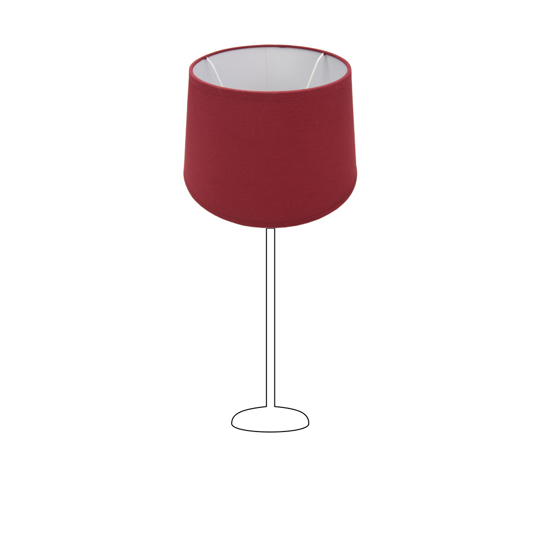 Various Drum Round Lampshades - Red - 25, 30 or 35 cm