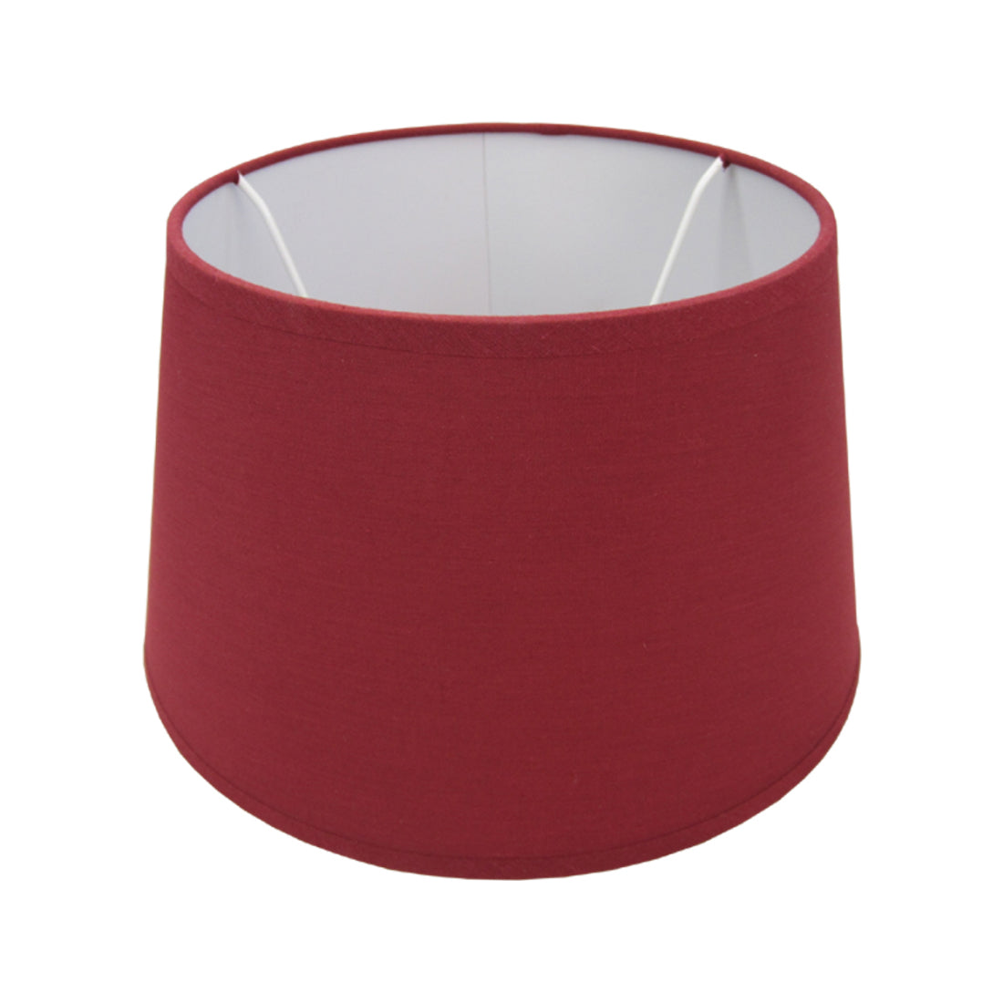 Various Drum Round Lampshades - Red - 25, 30 or 35 cm