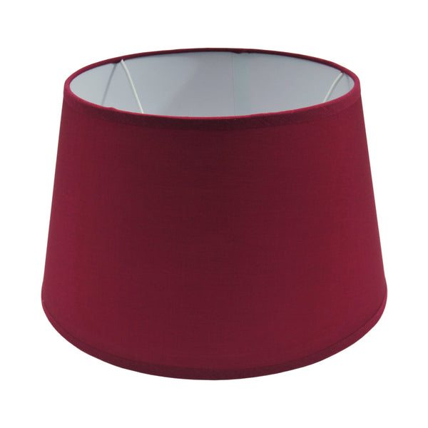 Various Drum Round Lampshades - Red - 25, 30 or 35 cm