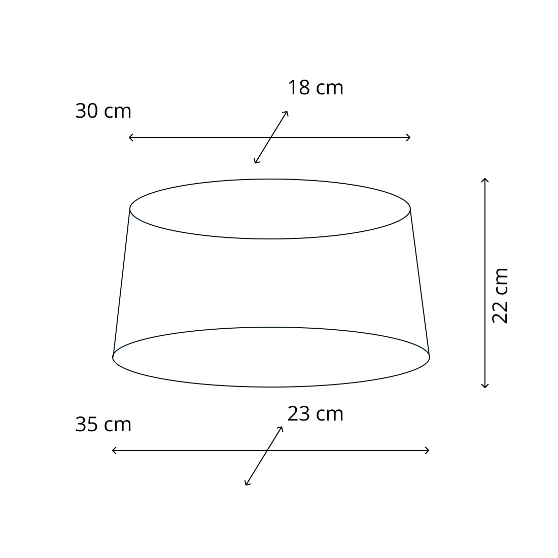 Various Drum Round Lampshades - Red - 25, 30 or 35 cm