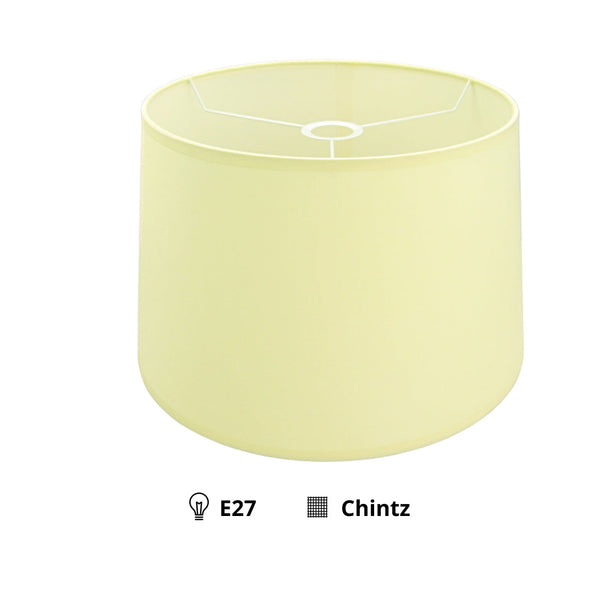 Pantalla de lámpara redonda moderna variada – Negra, Crema o Gris – Ø 25 cm para lámparas de mesa