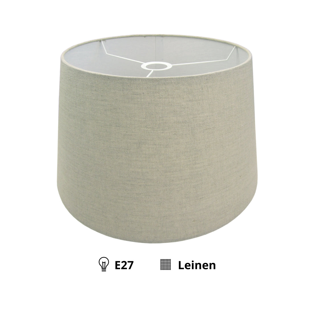 Various Modern Drum Round Lampshade – Black, Cream or Gray – Ø 25 cm for Table Lamps