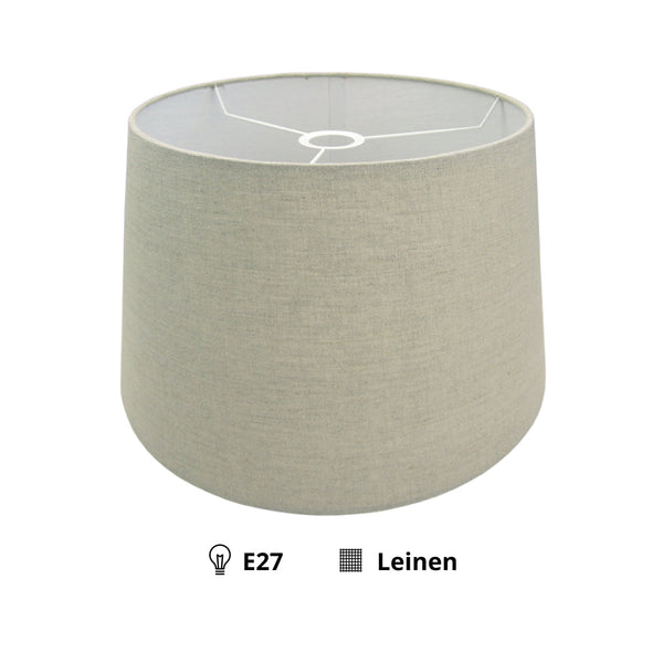 Various Modern Drum Round Lampshade – Black, Cream or Gray – Ø 25 cm for Table Lamps