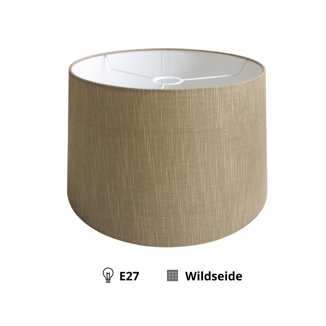 Pantalla de lámpara redonda moderna variada – Negra, Crema o Gris – Ø 25 cm para lámparas de mesa