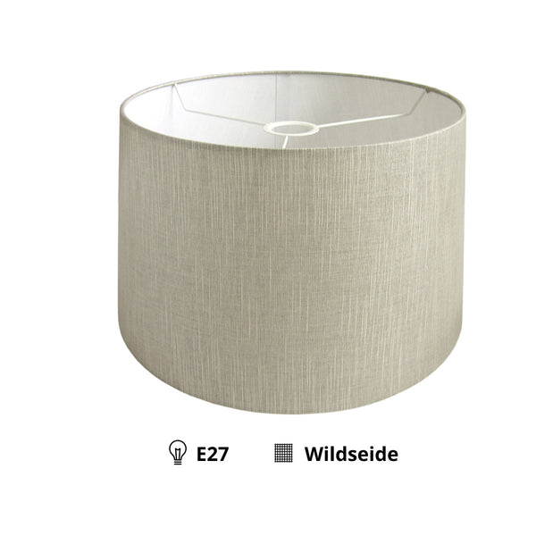 Various Modern Drum Round Lampshade – Black, Cream or Gray – Ø 25 cm for Table Lamps