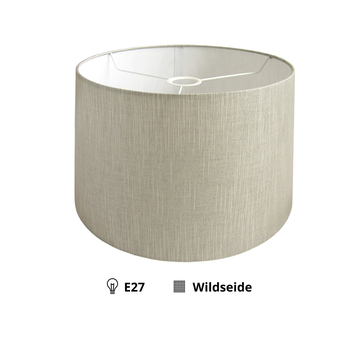 Pantalla de lámpara redonda moderna variada – Negra, Crema o Gris – Ø 25 cm para lámparas de mesa