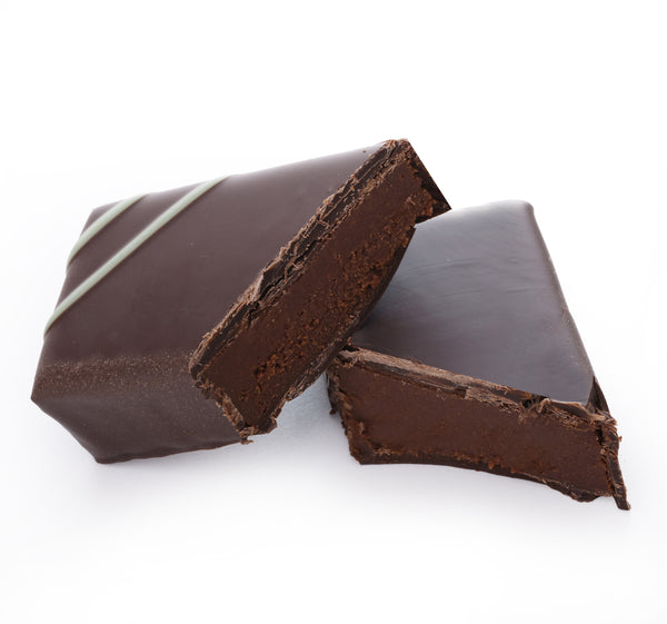 Dark chocolate lemon basil bite