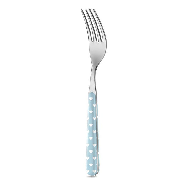 6 Forchetta Tavola - Cuoricini Azzurro BD14060PLC