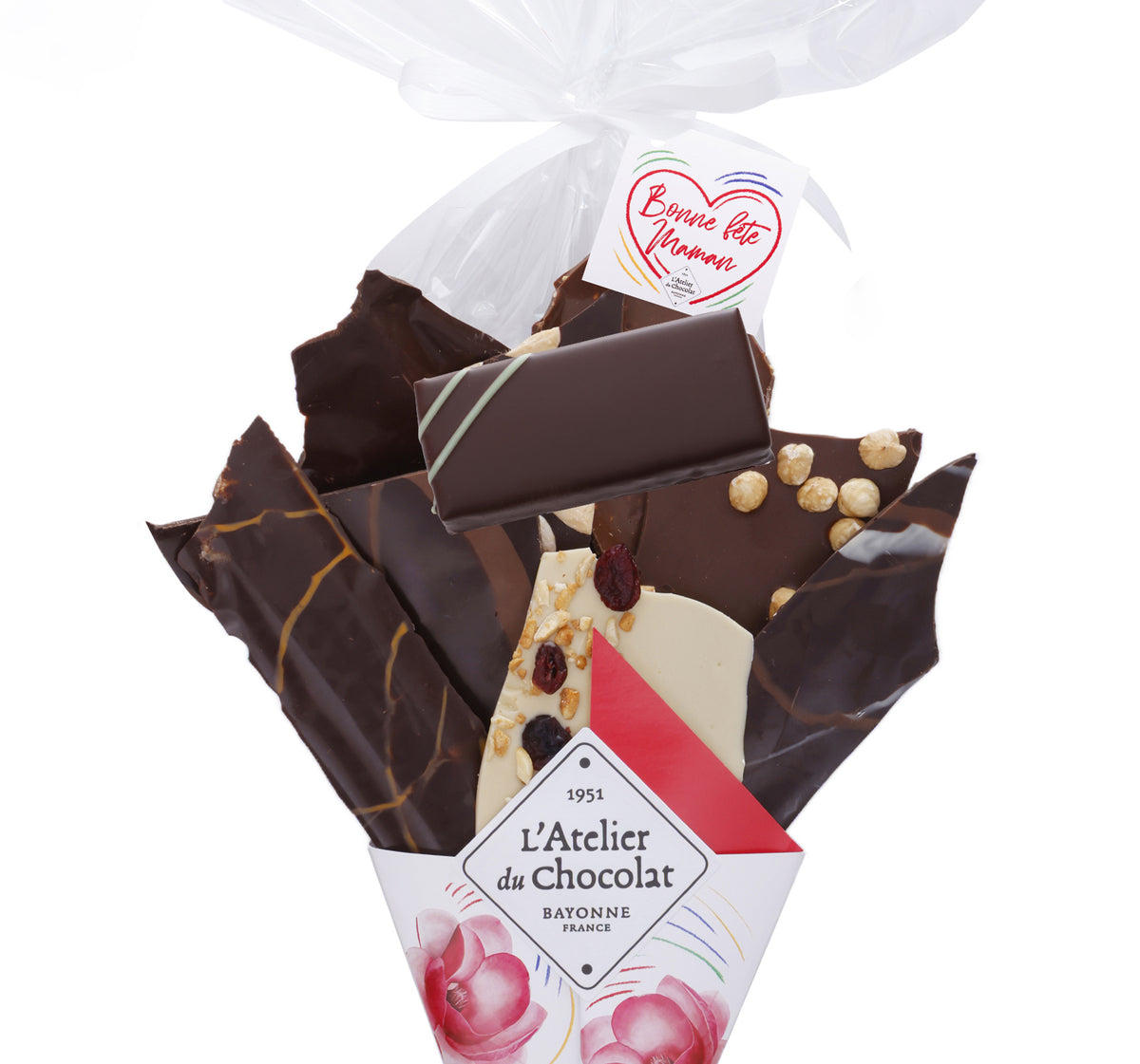 Chocolate Bouquet Happy Mother's Day and its lemon basil infused ganache bite