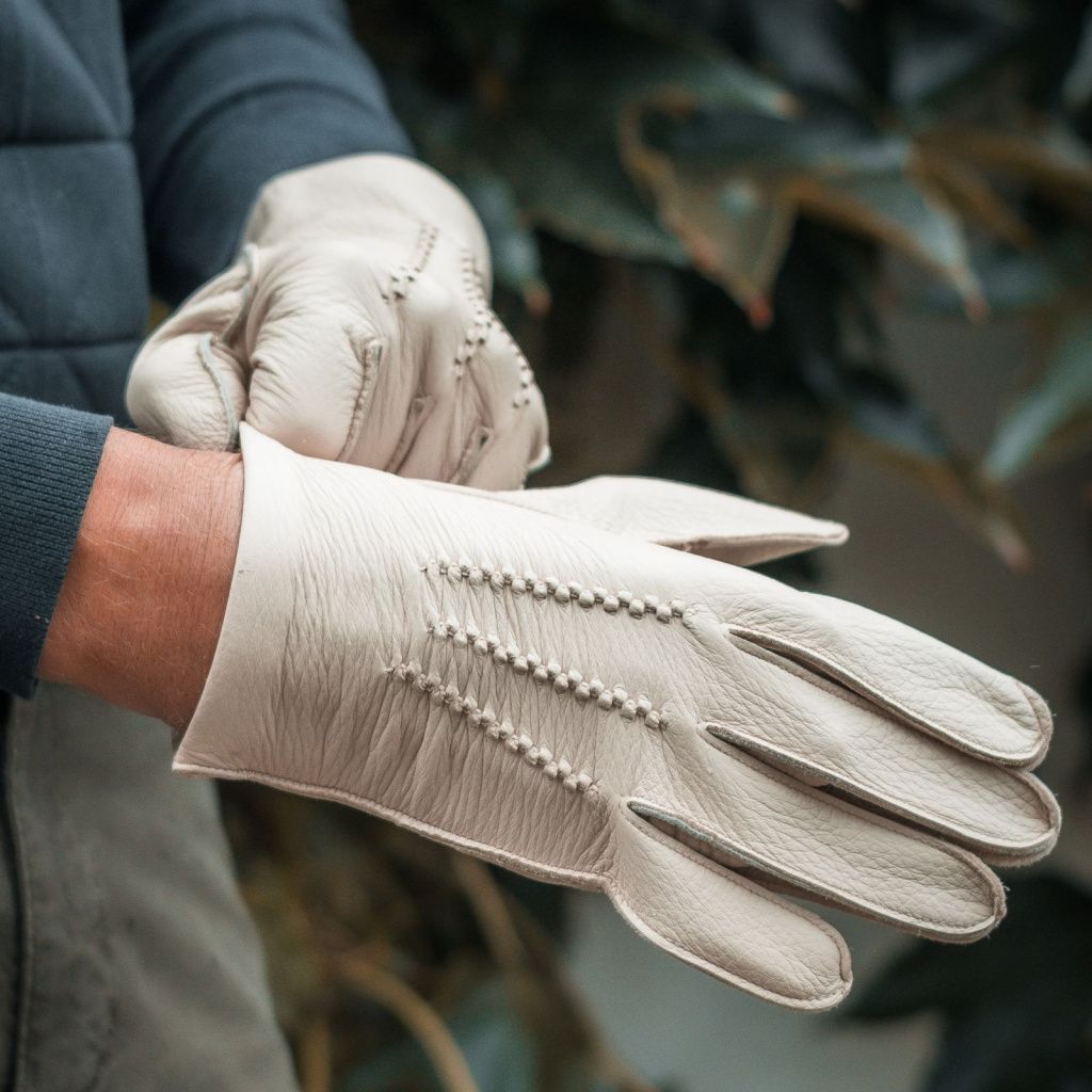 Men's Elegant Unlined Deer Leather Gloves