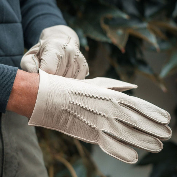 Men's Elegant Unlined Deer Leather Gloves