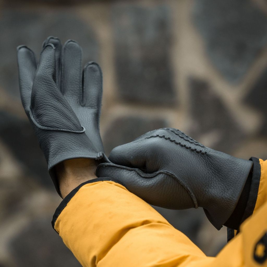 Men's Elegant Unlined Deer Leather Gloves