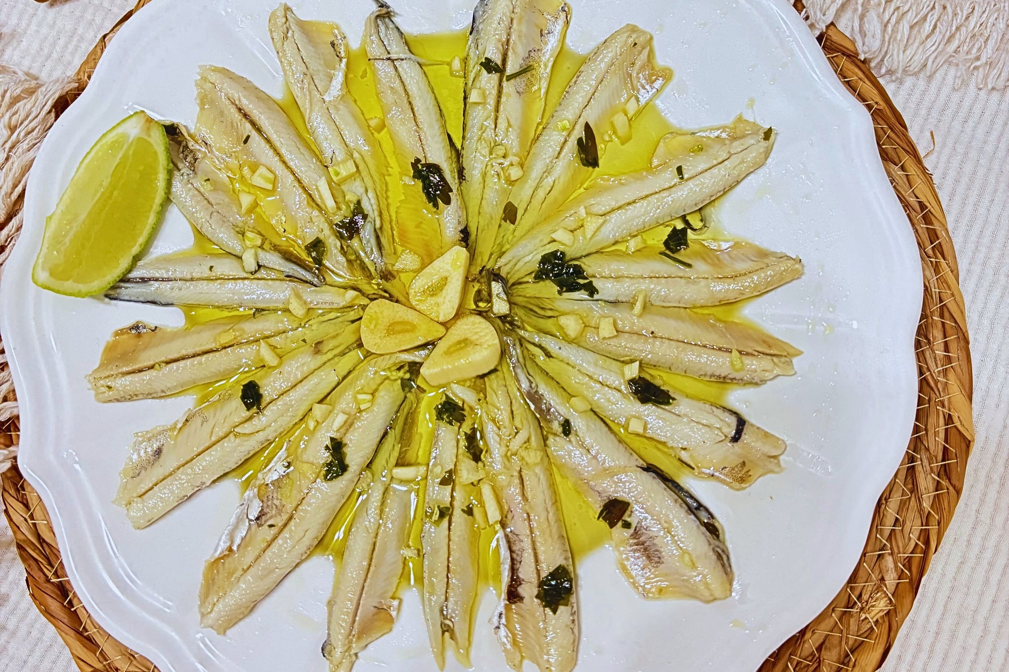 Anchovies in vinegar