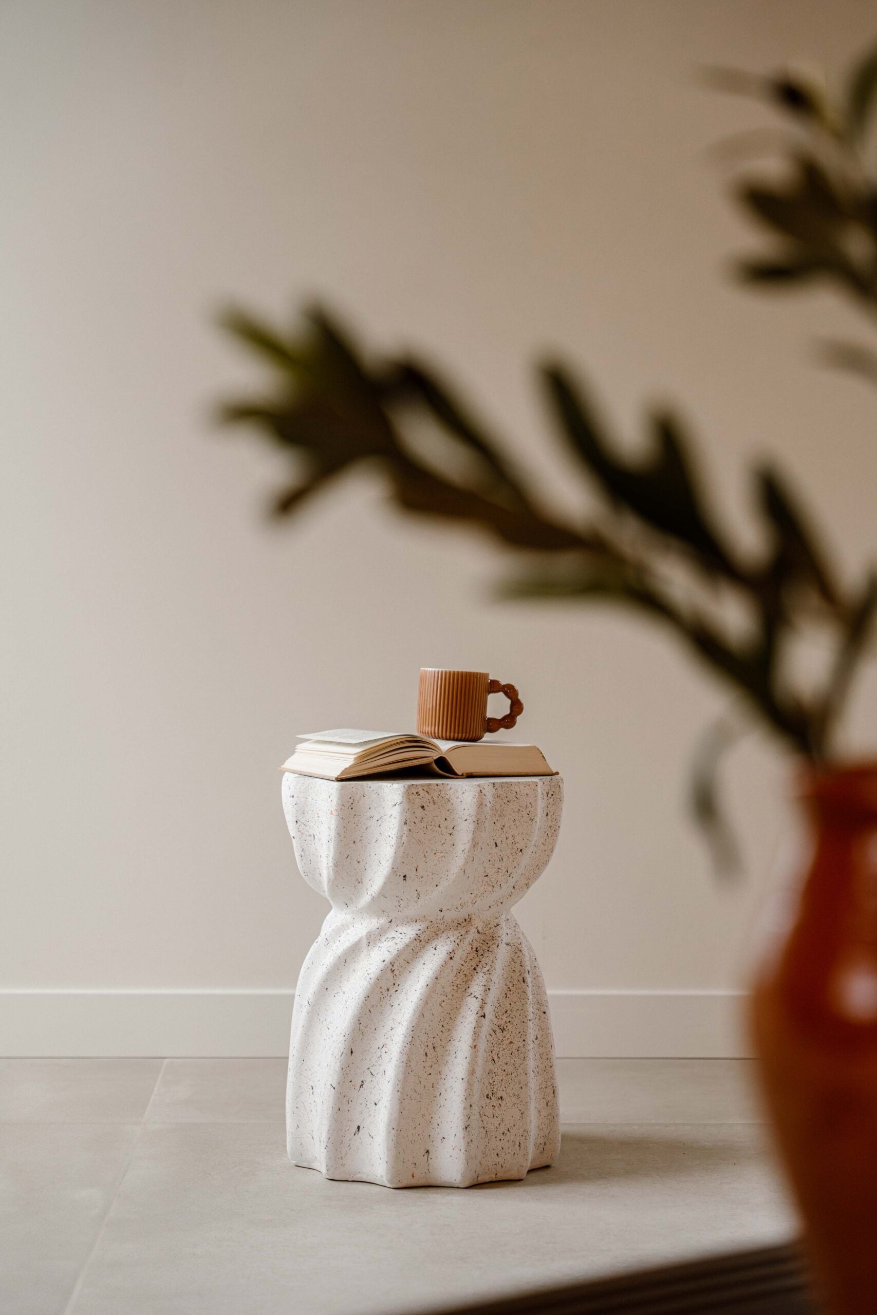 Indore Home - Side Table - Oslo - Stone Look - MgO
