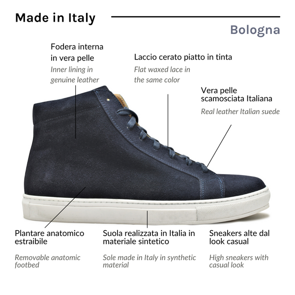BOLOGNA - Navy Suede