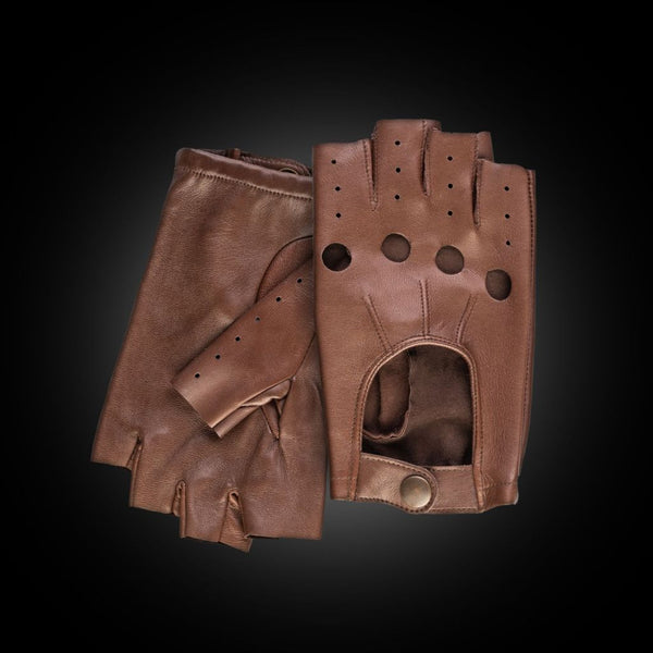 Modern Fingerless Driving Gloves for Men