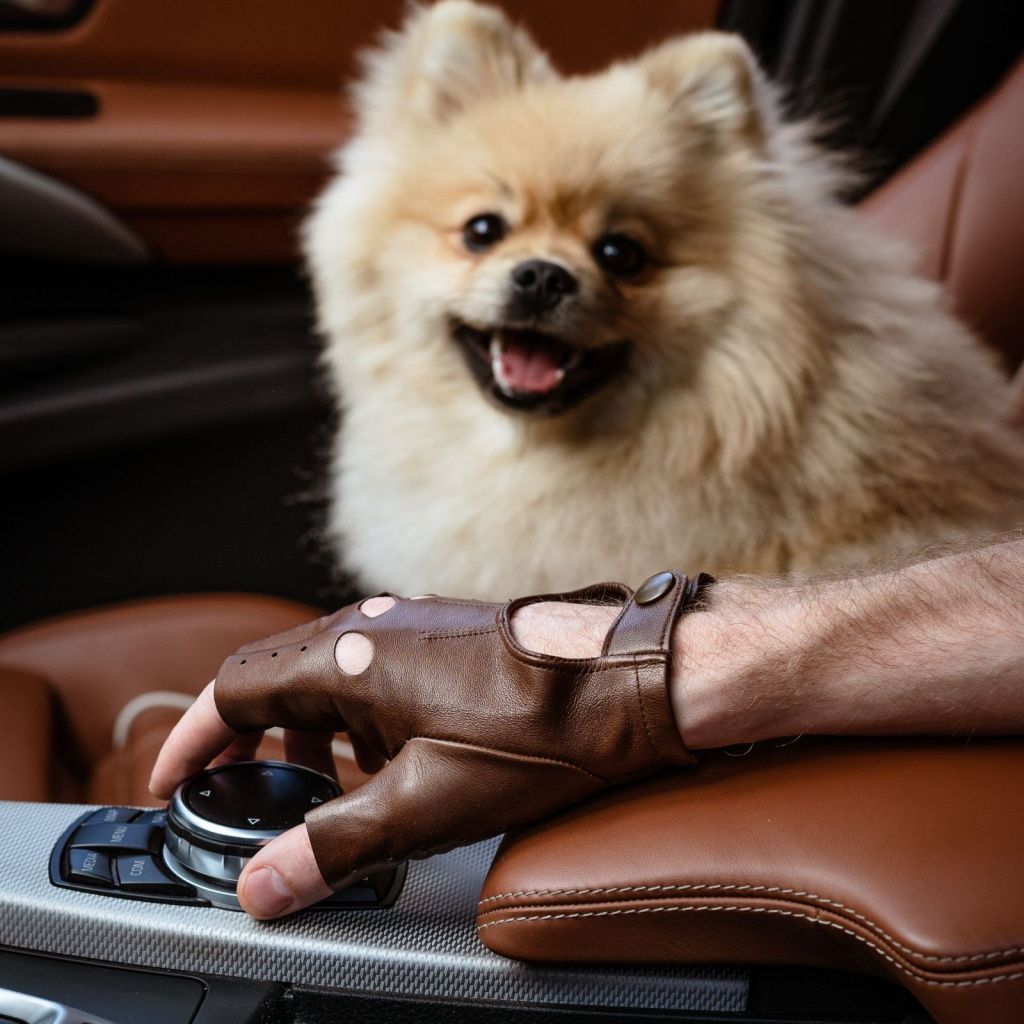 Modern Fingerless Driving Gloves for Men