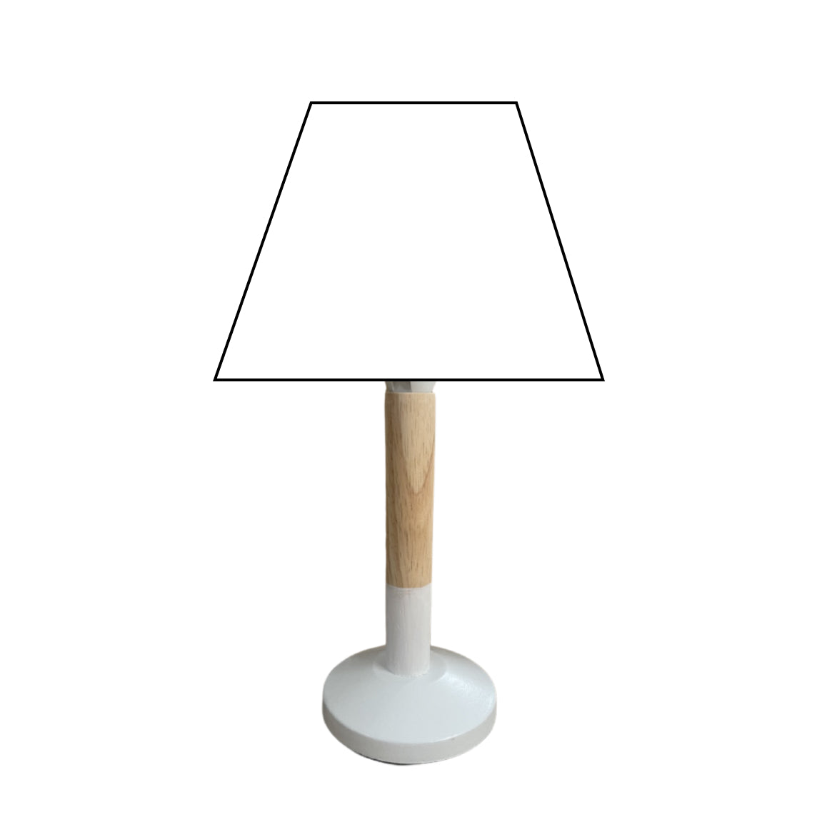 Various Holz Lamp Base Florence – White/Natural (23 cm & 30 cm, E14)