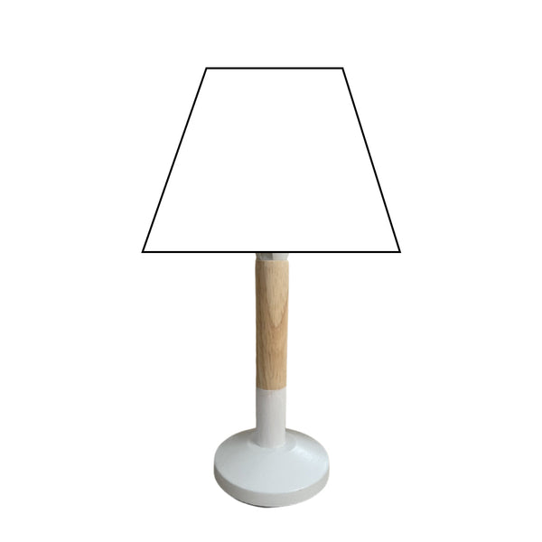 Various Holz Lamp Base Florence – White/Natural (23 cm & 30 cm, E14)