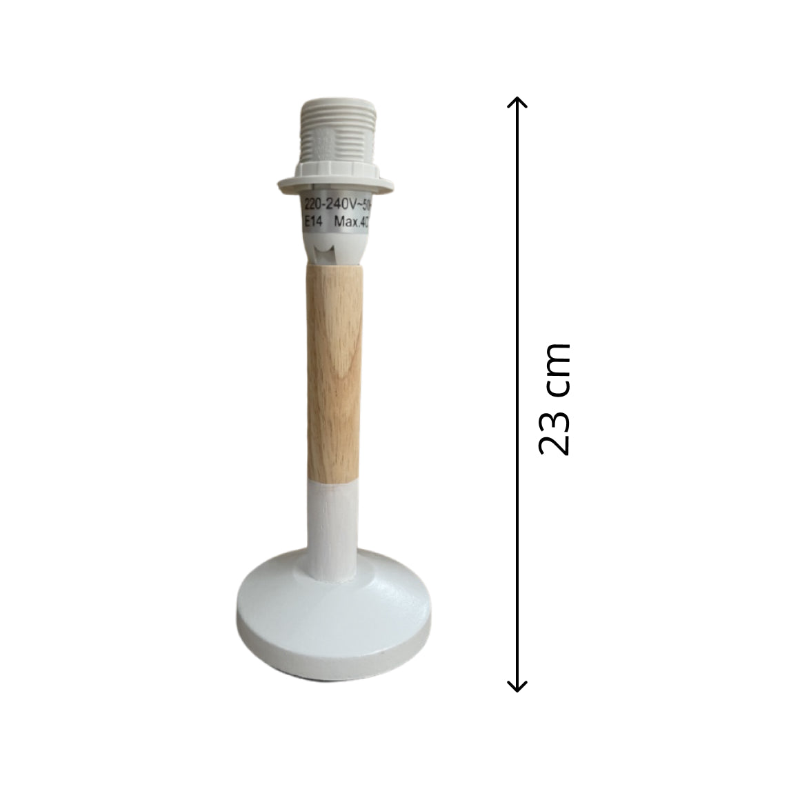 Various Holz Lamp Base Florence – White/Natural (23 cm & 30 cm, E14)