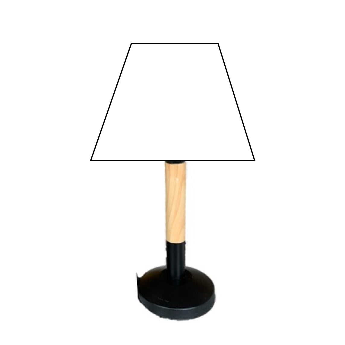 Various Wood Lamp Base Florence – Black/Natural (23 cm & 30 cm, E14)