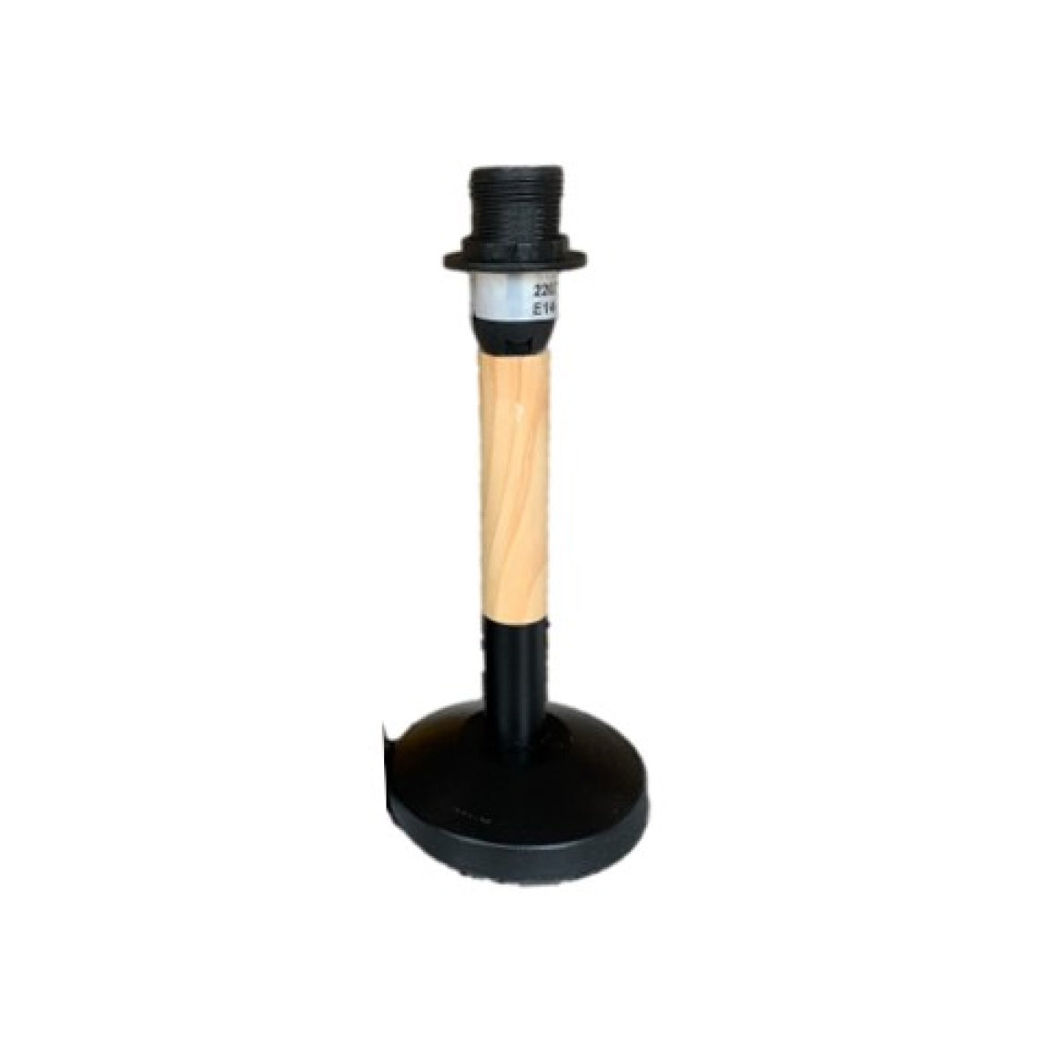 Various Wood Lamp Base Florence – Black/Natural (23 cm & 30 cm, E14)
