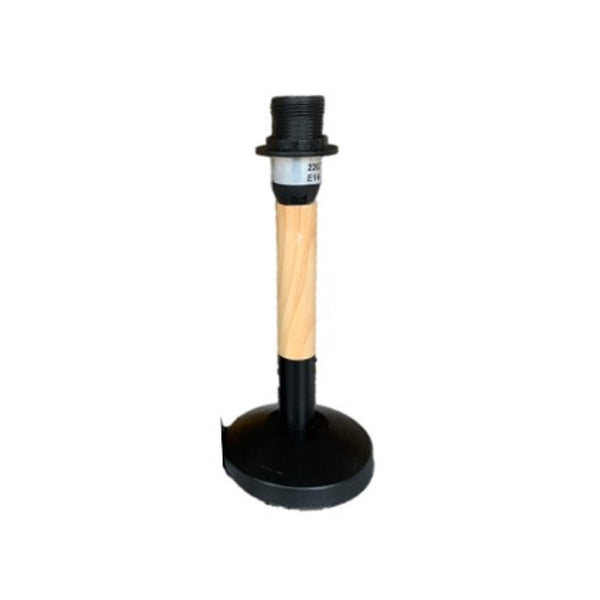 Various Wood Lamp Base Florence – Black/Natural (23 cm & 30 cm, E14)