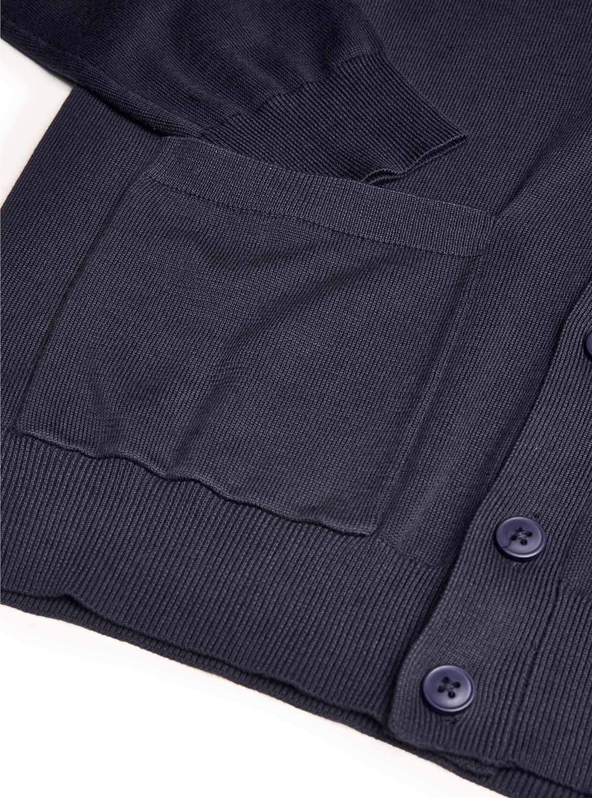 BRUSHED CARDIGAN WITH PATCH POCKETS