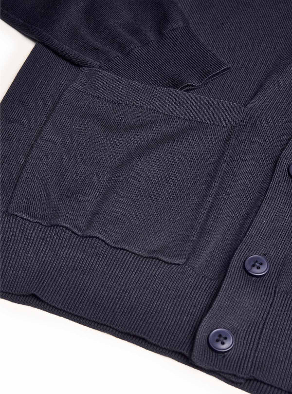 BRUSHED CARDIGAN WITH PATCH POCKETS