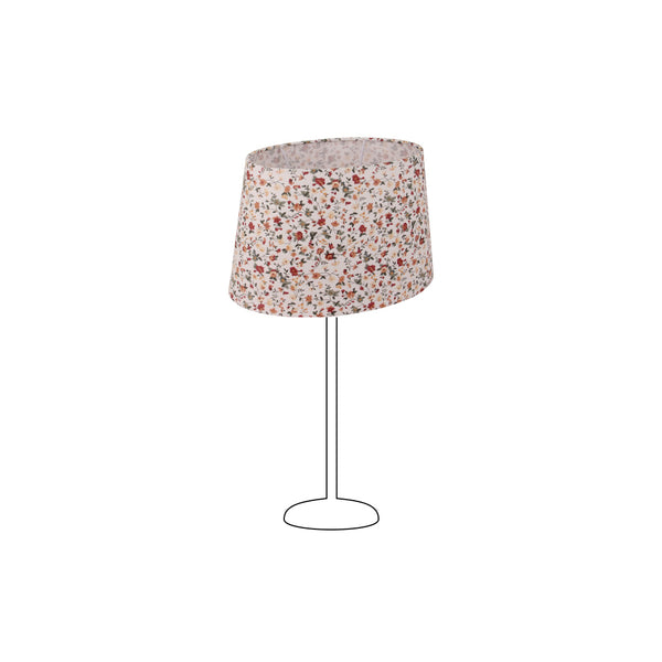 Pantalla de lámpara ovalada variada - Crema - 22 o 26 cm - Patrón floral para lámparas de mesa