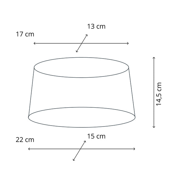 Pantalla de lámpara ovalada variada - Crema - 22 o 26 cm - Patrón floral para lámparas de mesa