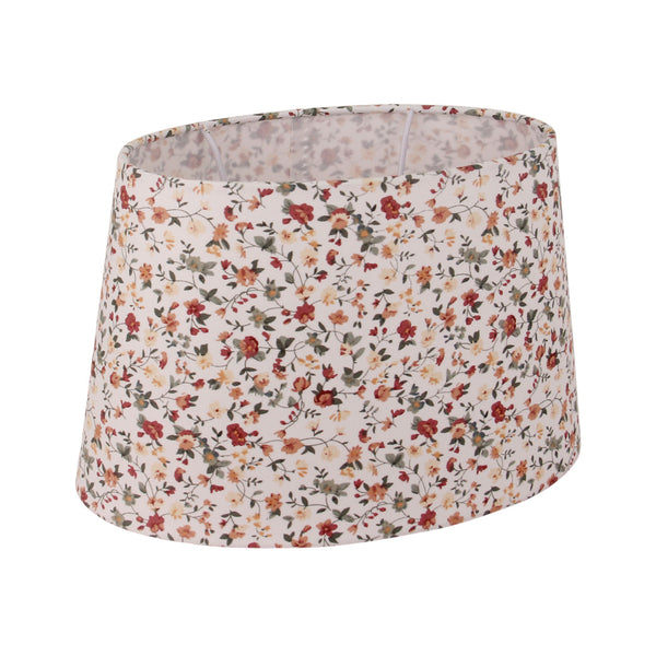 Pantalla de lámpara ovalada variada - Crema - 22 o 26 cm - Patrón floral para lámparas de mesa